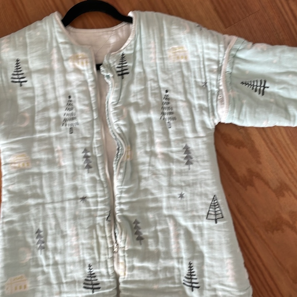 Kids One Piece in Light Blue with Forest Print - Picture 2 of 8